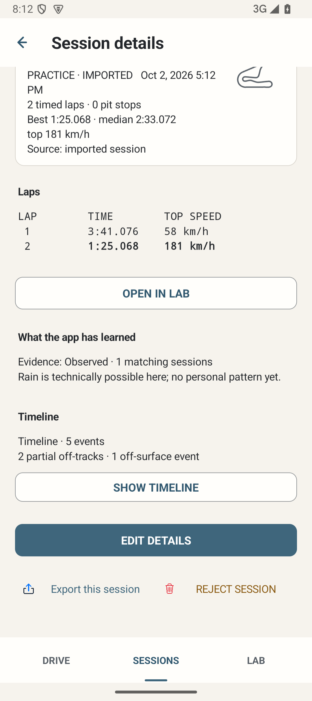 Session actions